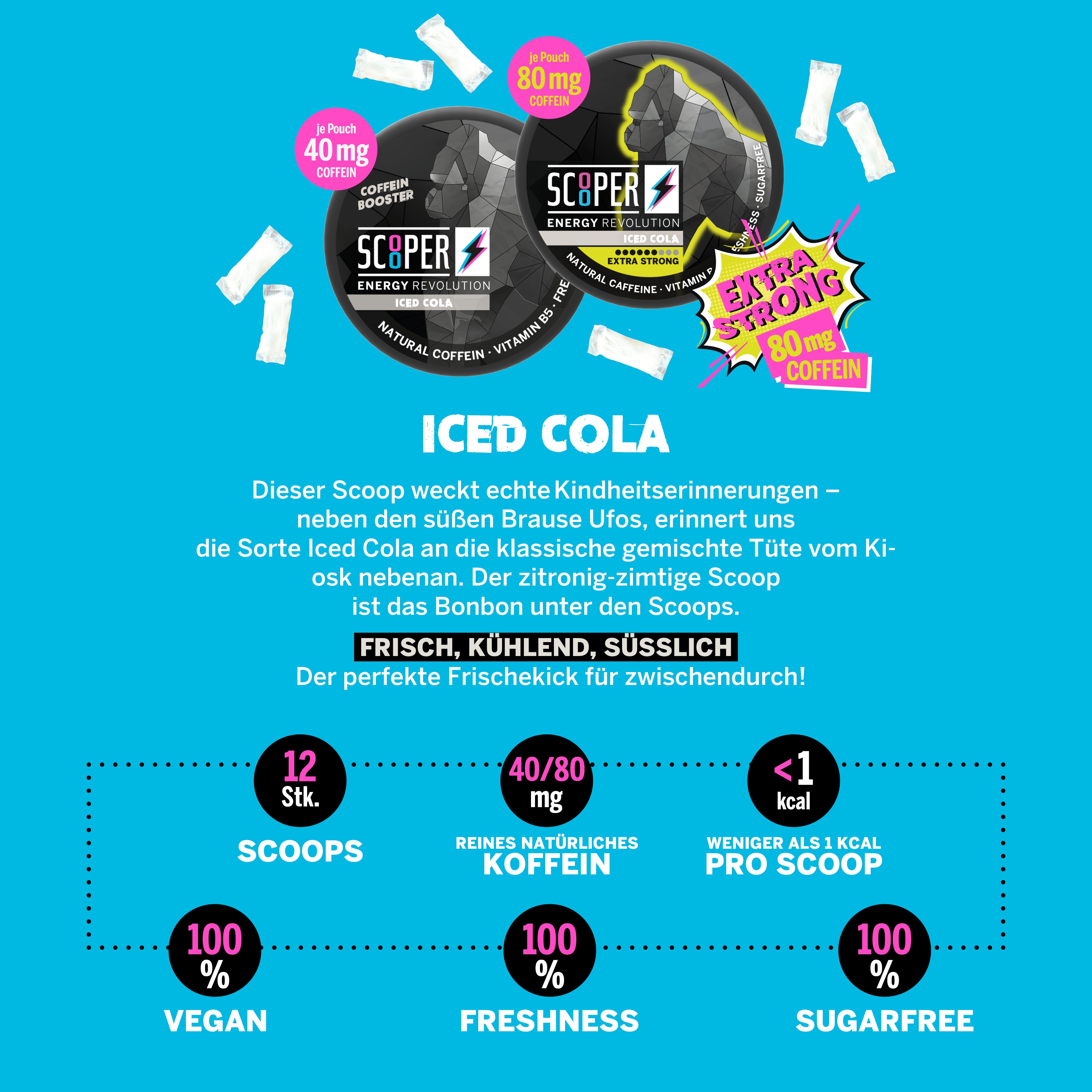 Energy Booster - Iced Cola Extra Strong 80mg - Gamingstuff.ch