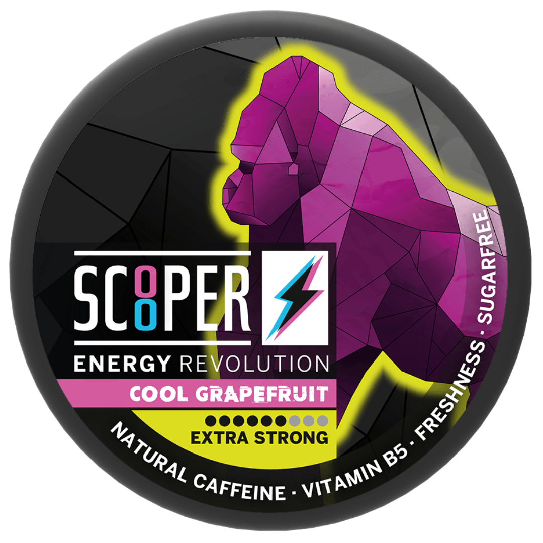 Scooper Energy Koffein Snus - Cool Grapefruit Extra Strong 80mg - Gamingstuff.ch