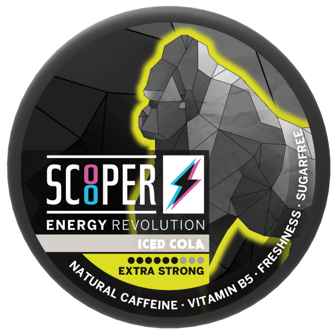 Scooper Energy Koffein Snus - Iced Cola Extra Strong 80mg - Gamingstuff.ch