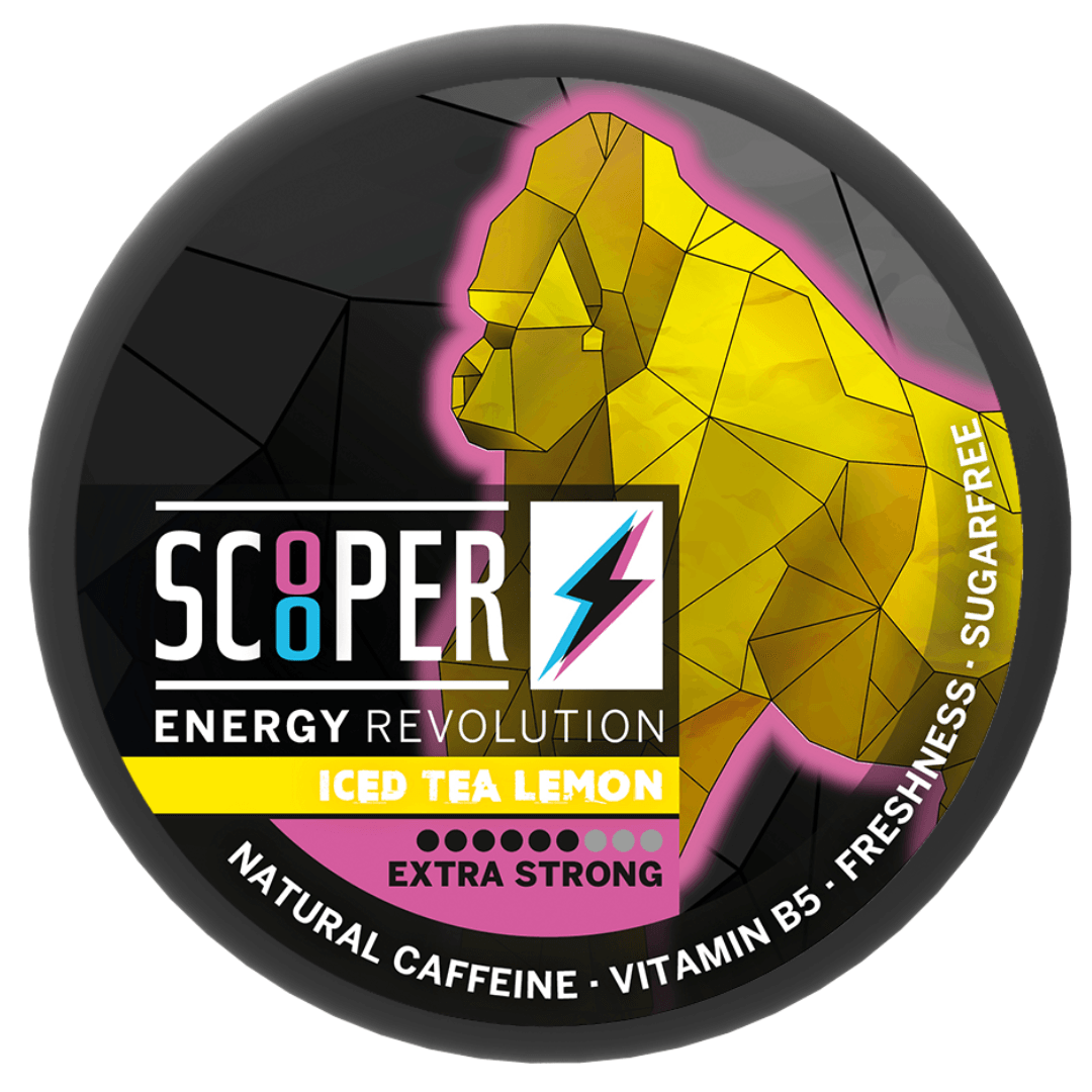 Scooper Energy Koffein Snus - Iced Tea Lemon Extra Strong 80mg - Gamingstuff.ch