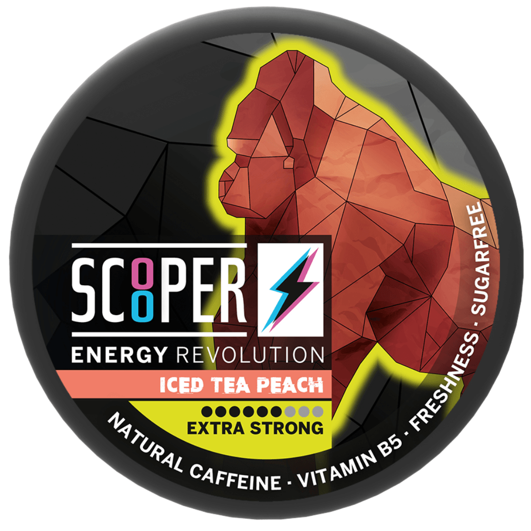 Scooper Energy Koffein Snus - Iced Tea Peach Extra Strong 80mg - Gamingstuff.ch