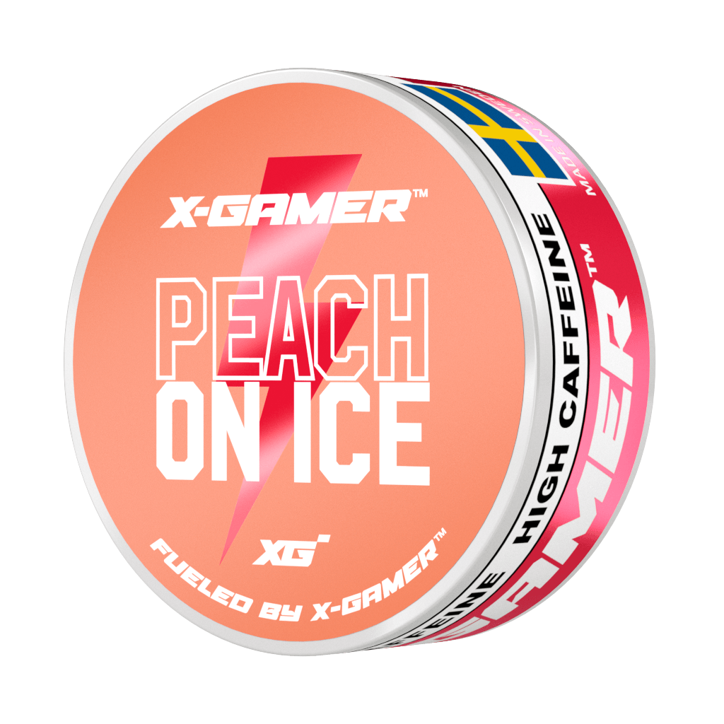 X-Gamer Koffein Snus - Peach on Ice 50mg Koffein (20 Beutel pro Dose) - Gamingstuff.ch