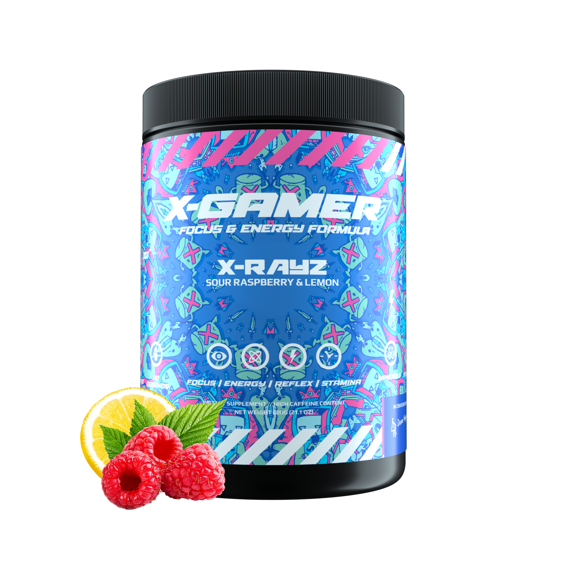 X-Rayz - Saure Himbeere & Zitronen Flavour - Gaming Booster - Gamingstuff.ch