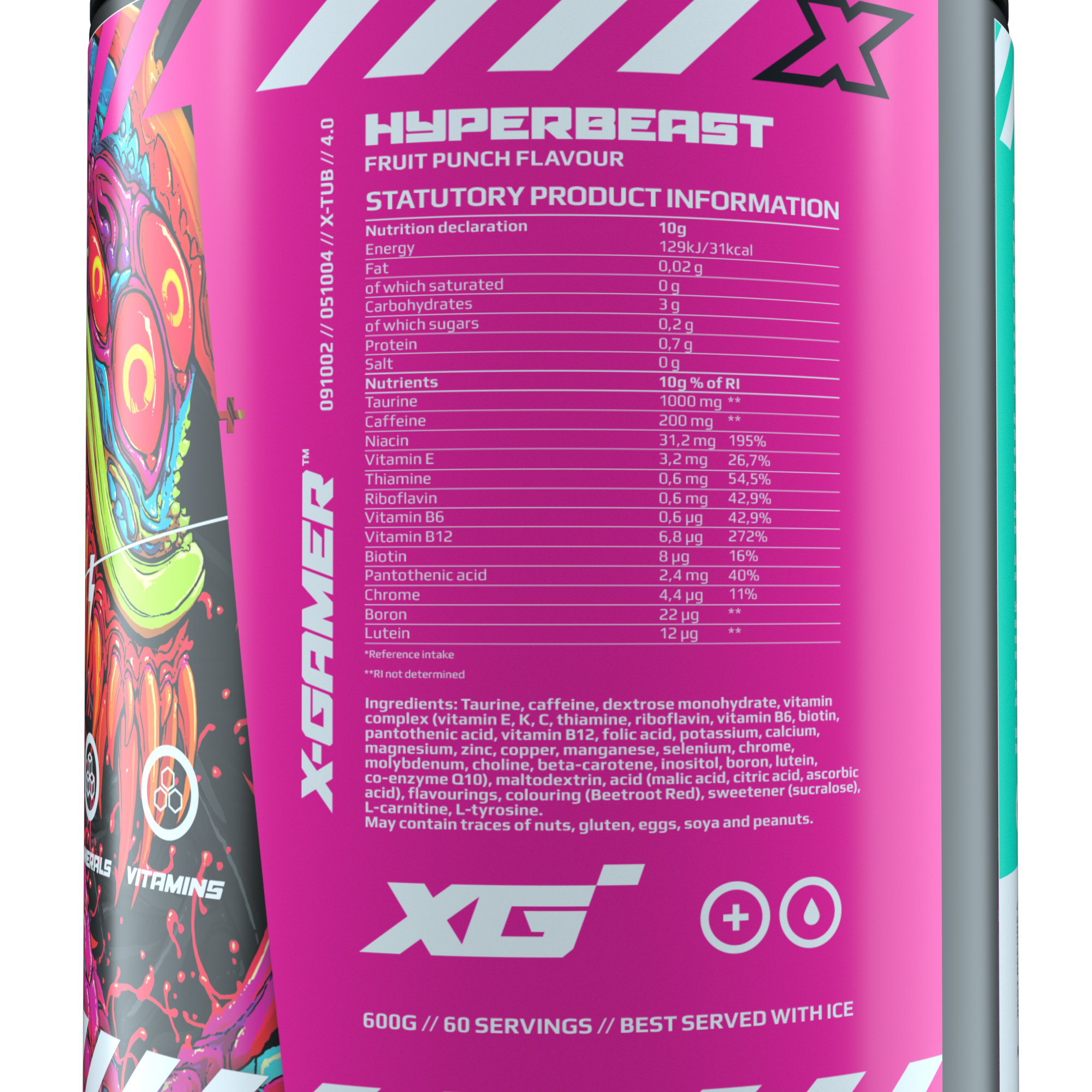 Hyperbeast - Fruit Punch Flavour - Gaming Booster - Gamingstuff.ch