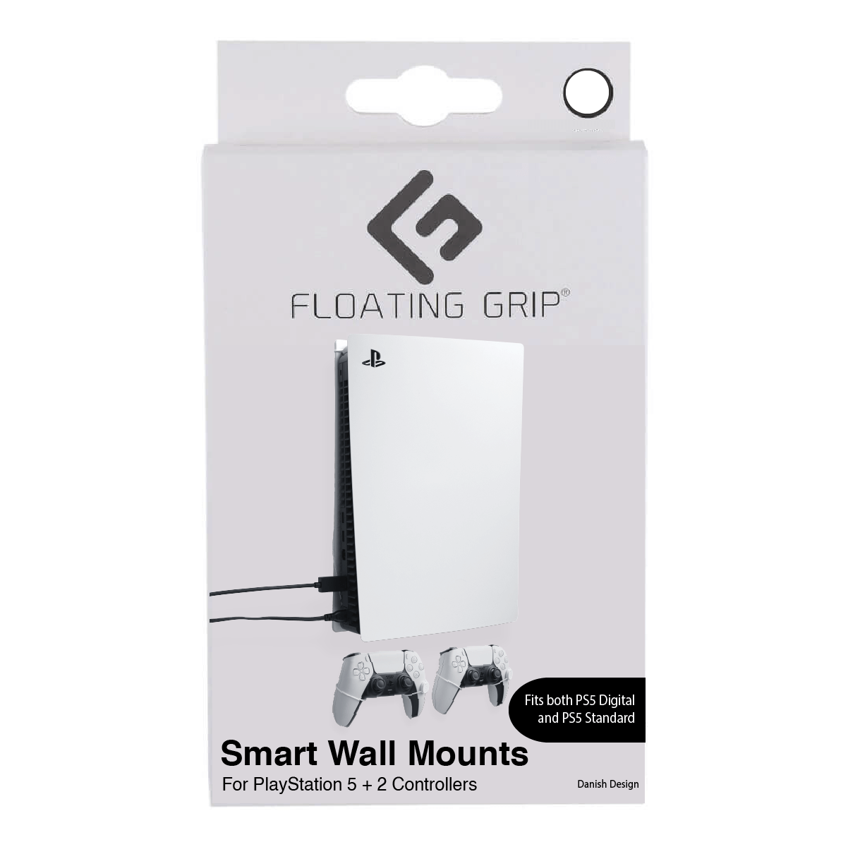 FLOATING GRIP Support Mural PS5 + 2 Manettes Blanc - Achat