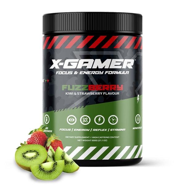 X-Gamer Gaming Booster - Kiwi & Erdbeer Geschmack - 60 Portionen (600gr) - Gamingstuff.ch